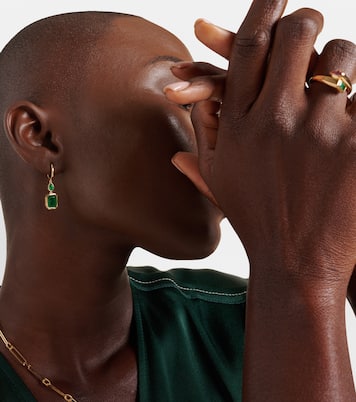Boucles d'oreilles Illusion en or 18 ct et émeraudes | Shay Jewelry