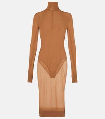 Robe midi à col roulé | Saint Laurent