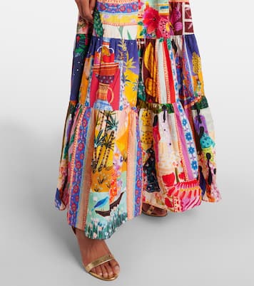 Abito lungo in cotone con cut-out | Camilla
