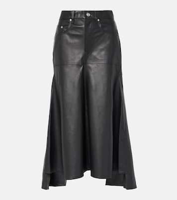 Jupe midi en cuir | Victoria Beckham