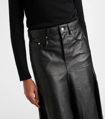 Jupe midi en cuir | Victoria Beckham