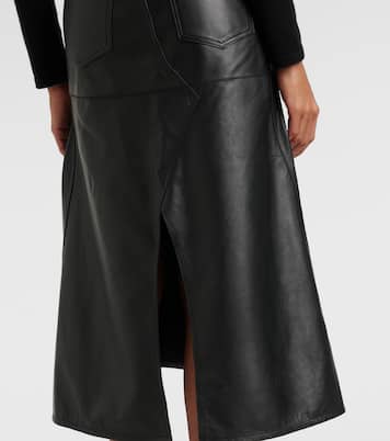 Jupe midi en cuir | Victoria Beckham