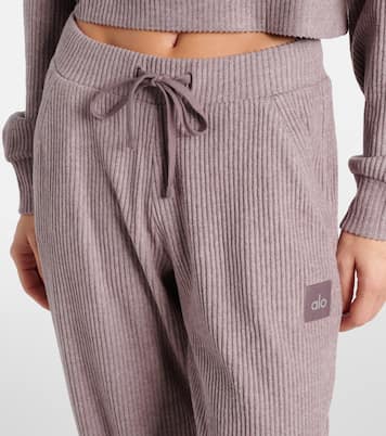 Muse ribbed-knit sweatpants | Alo Yoga