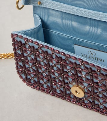 Borsa a spalla Locò Small in moiré | Valentino Garavani