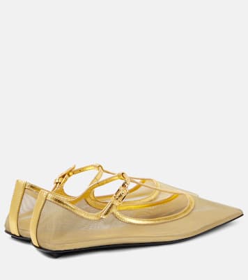 Juno mesh Mary Jane flats | The Attico