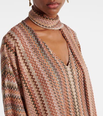 Kaftan aus Strick mit Pailletten | Missoni