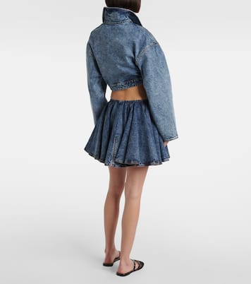 Giacca di jeans cropped asimmetrica | Alaïa
