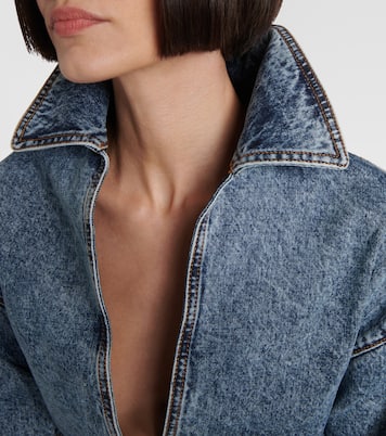 Giacca di jeans cropped asimmetrica | Alaïa