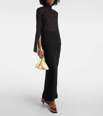 Clutch Scoop Small de satén | Toteme