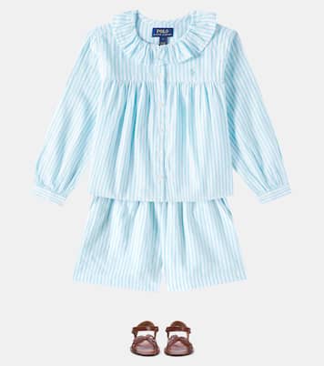 Shorts de lino y algodón a rayas | Polo Ralph Lauren Kids