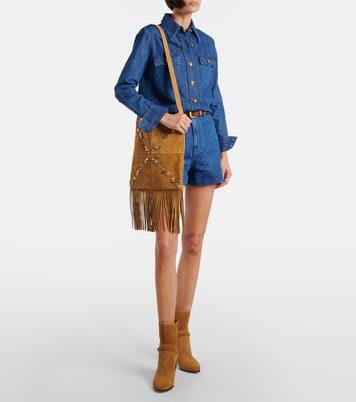 Nellcôte Medium suede shoulder bag | Valentino Garavani