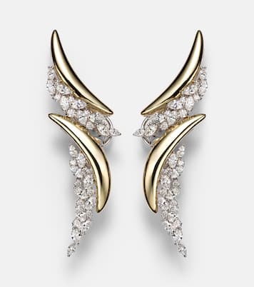 Orecchini Golden Strada in oro 18kt con diamanti | Yeprem