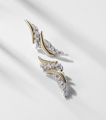 Orecchini Golden Strada in oro 18kt con diamanti | Yeprem