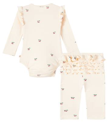 Baby Sui ruffled cotton playsuit and pants set | Konges Sløjd