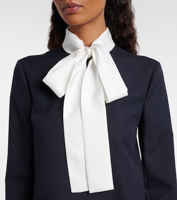 Vestido corto de lana virgen con seda | Thom Browne