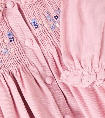 Baby Kleid aus Baumwoll-Cord mit Häkelstrick | Tartine et Chocolat