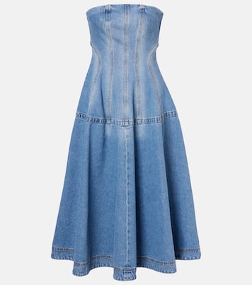 Vestido midi flared en denim | Magda Butrym