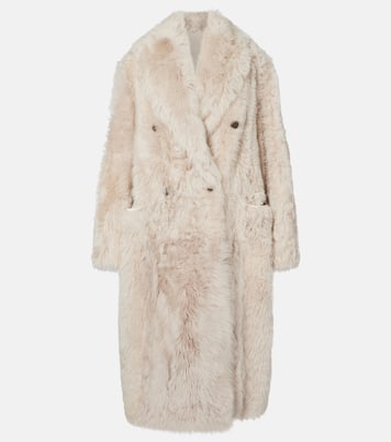 Double-breasted shearling coat | Brunello Cucinelli