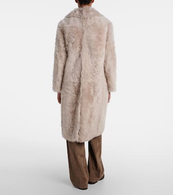 Double-breasted shearling coat | Brunello Cucinelli