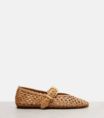 Helix braided leather ballet flats | Zimmermann