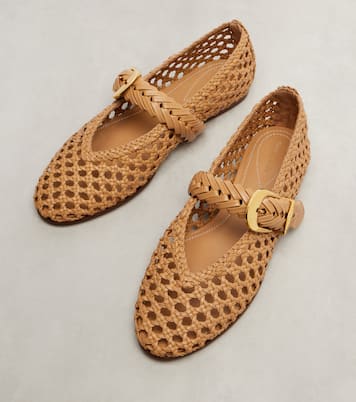 Helix braided leather ballet flats | Zimmermann