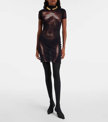 Trompe l'oeil mesh minidress | Jean Paul Gaultier
