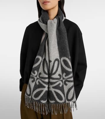 Bufanda de lana y cachemir con anagrama | Loewe