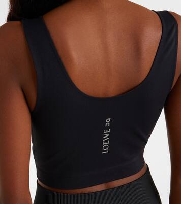 x On ribbed-knit sports bra | Loewe
