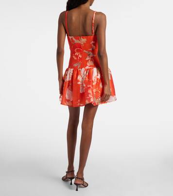 Lorena floral ruffled minidress | Leo Lin