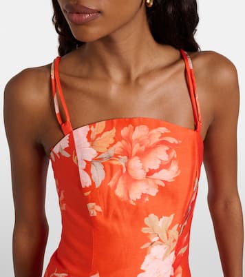 Lorena floral ruffled minidress | Leo Lin