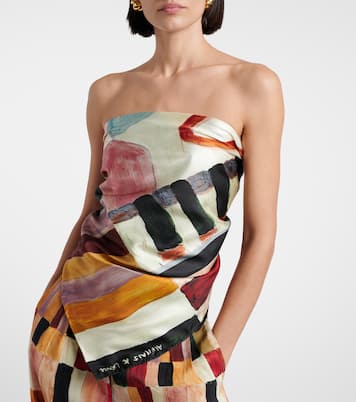 Michelle printed silk scarf | Alémais