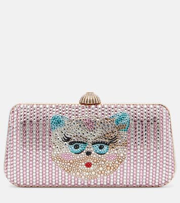Clutch Carry Secrets Cat Mini mit Kristallen | Valentino Garavani