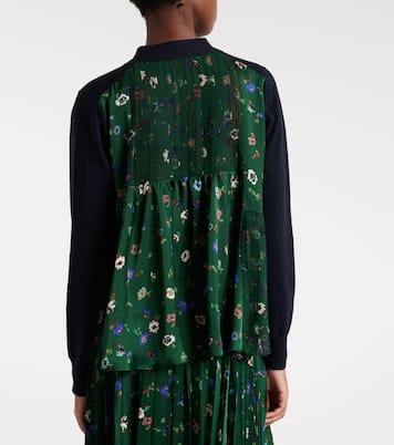 Floral cotton cardigan | Sacai
