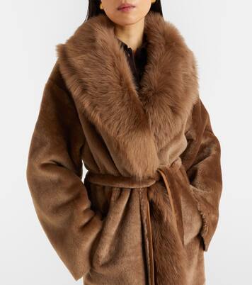 Isadora shearling wrap coat | Nour Hammour