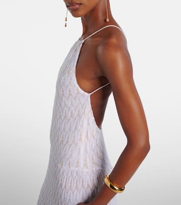 Halterneck open-back lamé gown | Missoni