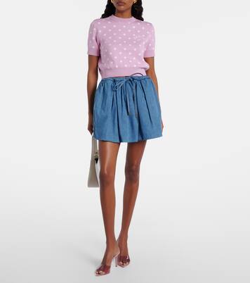 Polka-dot cotton-blend sweater | Patou