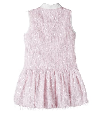 Fringed sequined shirt dress | Monnalisa