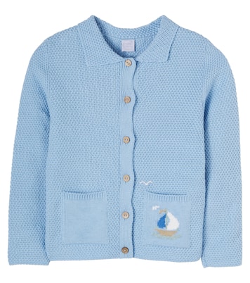 Embroidered cotton cardigan | Pepa London