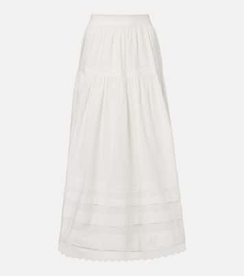 Sebastiane cotton poplin maxi skirt | Dôen