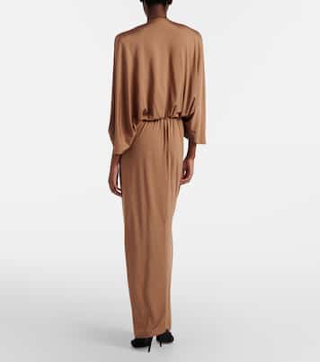 Floral-appliqué jersey maxi dress | Jacques Wei