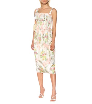 Abito midi Palmira a stampa floreale | Brock Collection