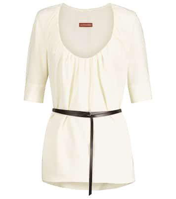 Nika belted crêpe top | Altuzarra