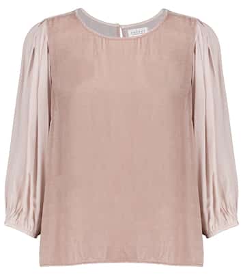 Elise velvet and silk blouse | Velvet