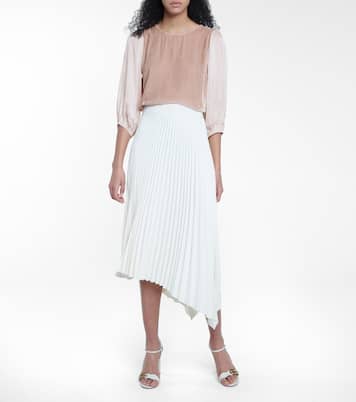 Elise velvet and silk blouse | Velvet