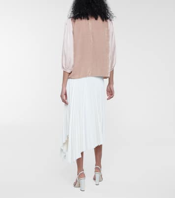 Elise velvet and silk blouse | Velvet