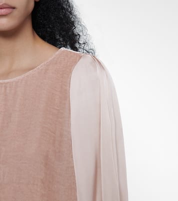 Elise velvet and silk blouse | Velvet