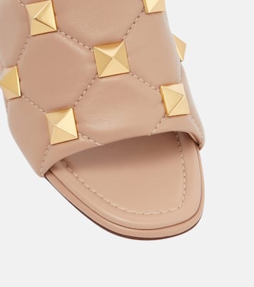 Pantoletten Roman Stud aus Leder | Valentino Garavani