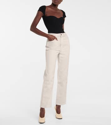Abigail high-rise straight cropped jeans | Khaite