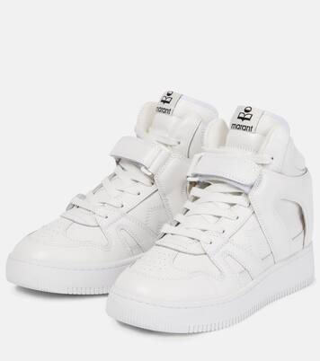 Brooklee leather sneakers in white - Isabel Marant | Mytheresa