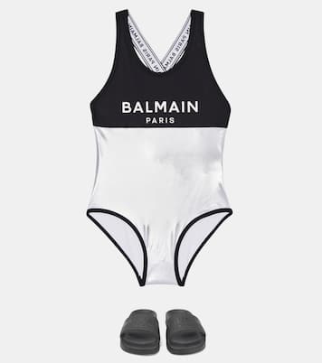 Costume intero con logo | Balmain Kids